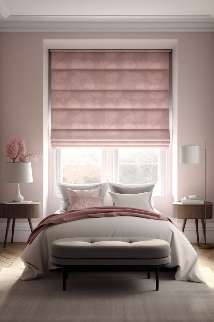 Foral Pink Roman Blinds